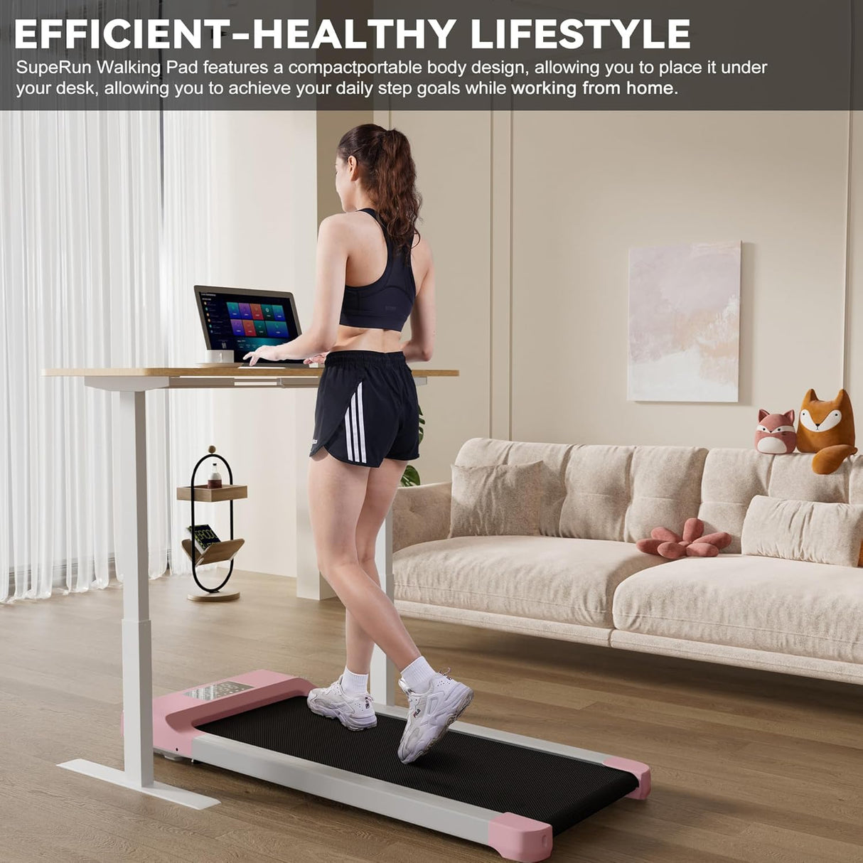 Caminadora SupeRun 3 en 1, Treadmill Portátil, 300 Lbs