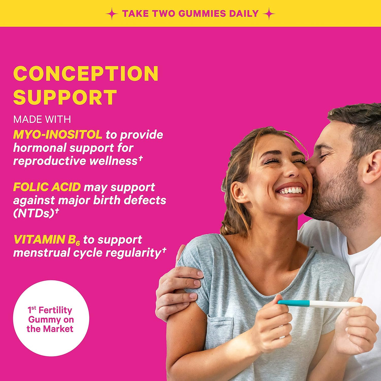 Suplemento Gomitas de fertilidad de fresa para mujeres 90 un