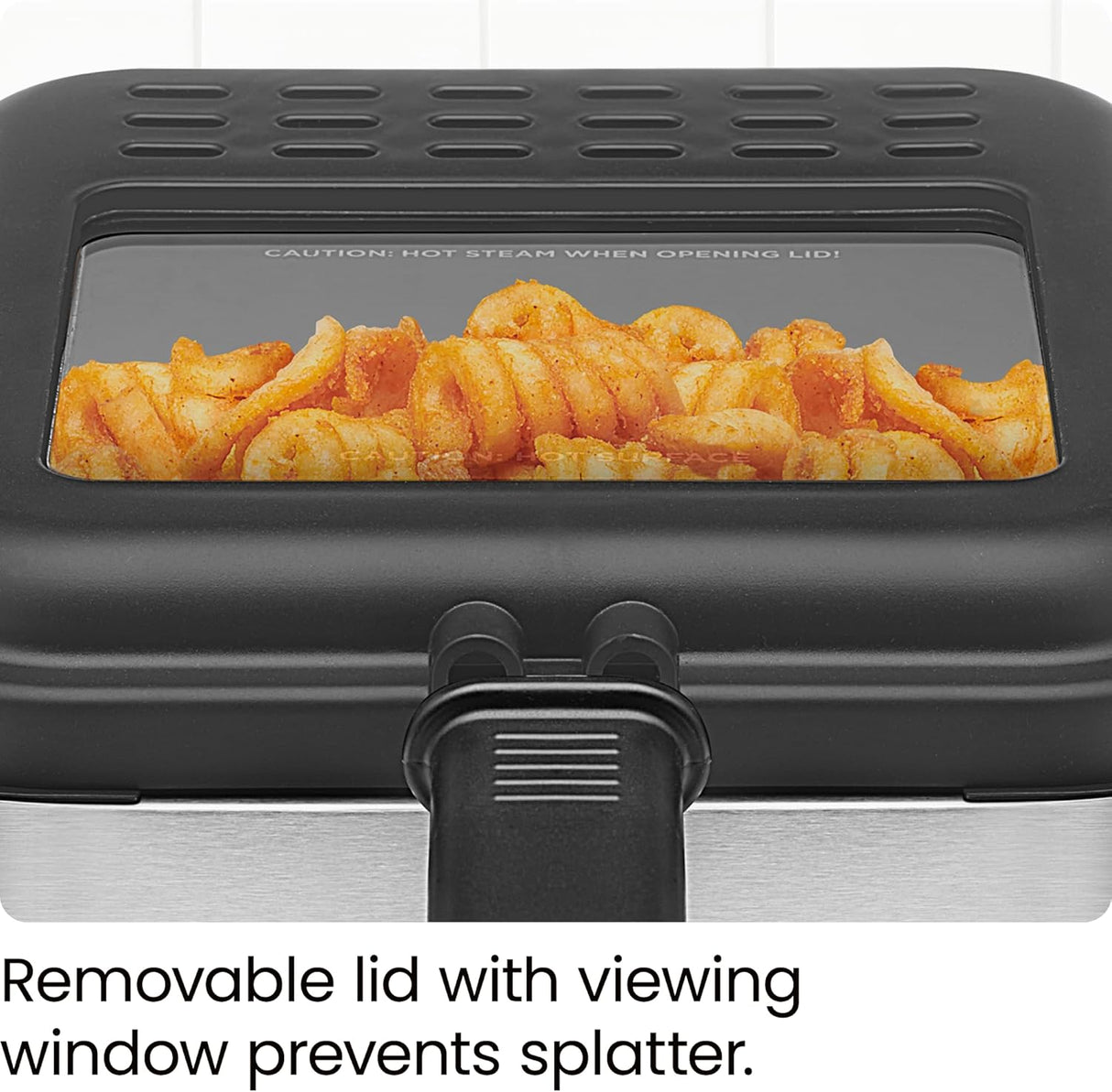 Freidora Chefman Fry Guy, 1.6L, Ventana, Control de Temp.