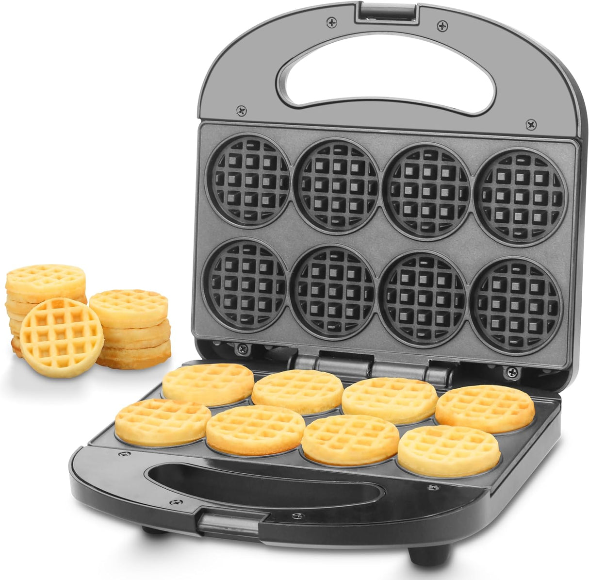 Mini Waffle Maker, Ideal para Snacks y Desayunos, Modelo XW-8