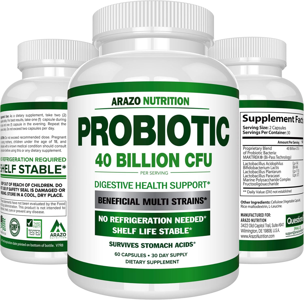 Suplemento Nutrition Probiótico 40 mil millones acidófilos