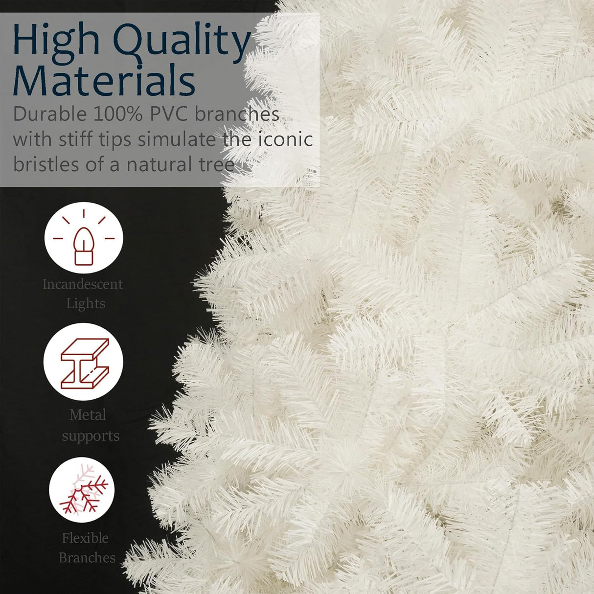 Árbol de Navidad Artificial KTKDE, 1450 ramas, modelo 7.5FT