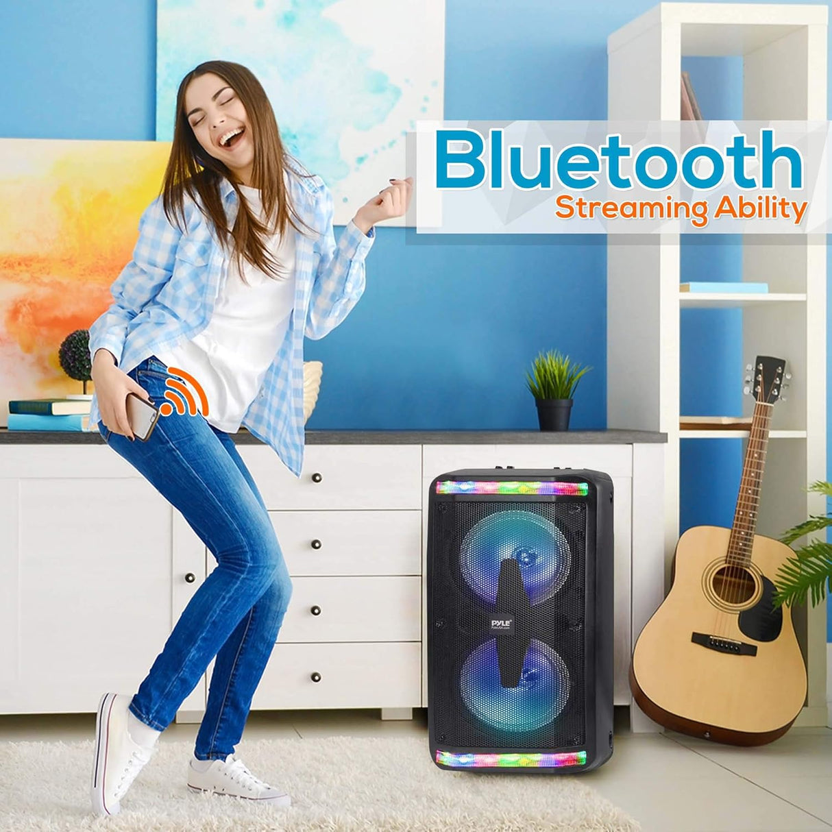 Parlante con Bluetooth sistema de micrófono 500W PPHP266B.5