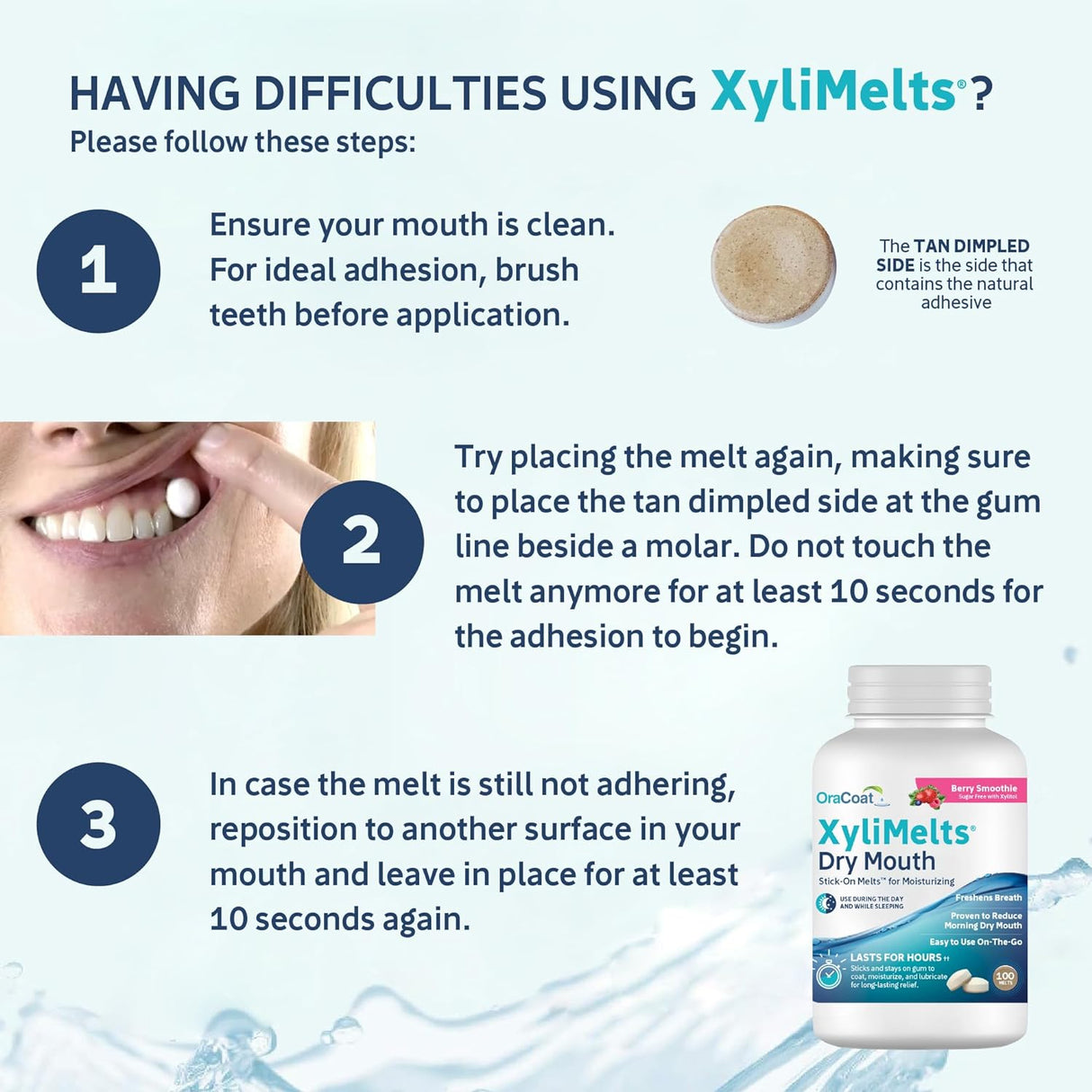 Batido Hidratante para Boca Seca con Xilitol, Uso Diurno y Nocturno