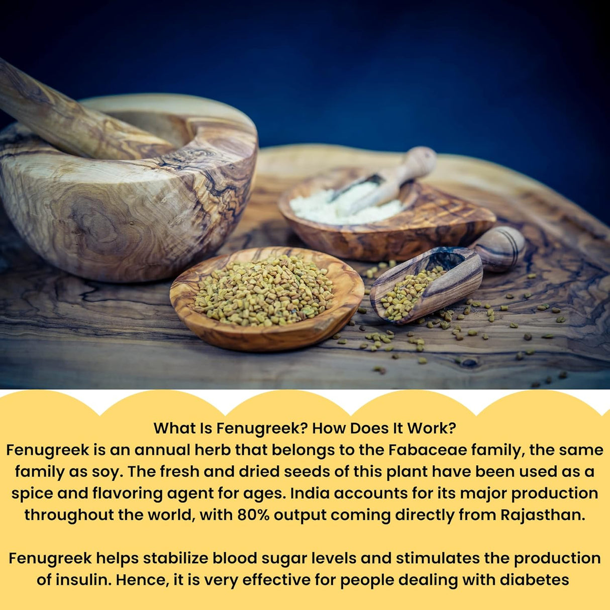 Polvo Orgánico de Fenogreco para Crecimiento del Cabello