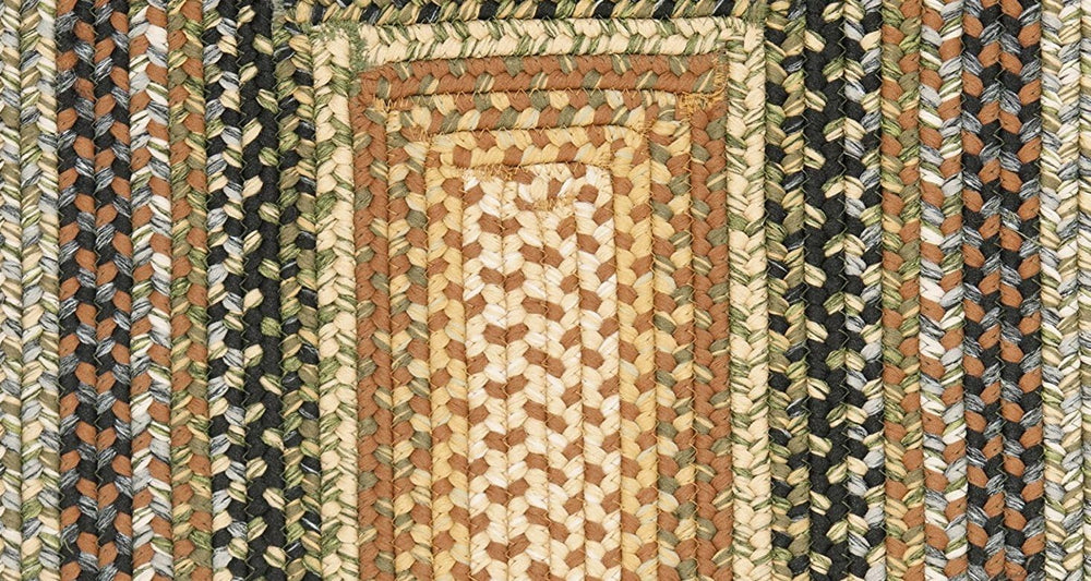 Alfombra de acento reversible trenzada 2' x 3' BRD308A