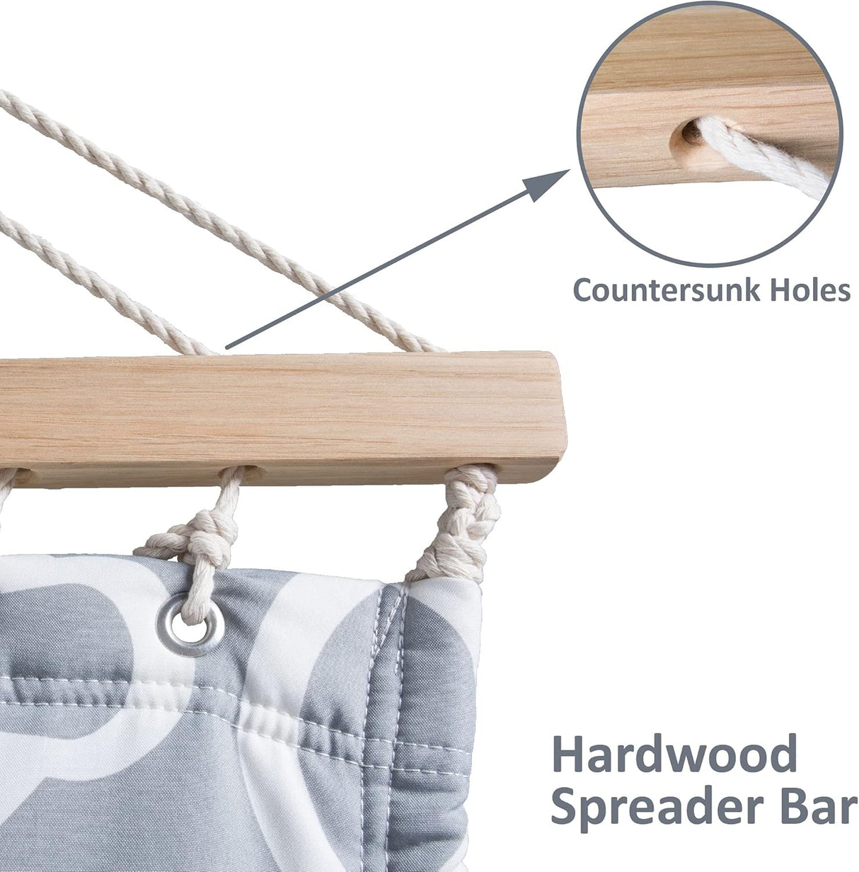 Hamaca Doble Extra Grande SUNCREAT con Soporte y Almohada Extra