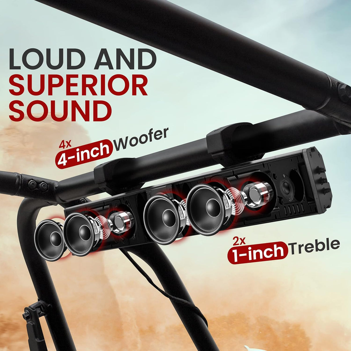 Parlantes inalámbrico de barra  de 26" Bluetooth PATVSB2600