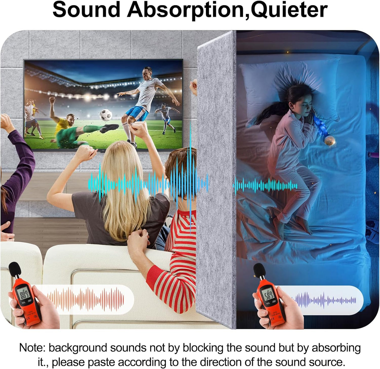 Paneles Acústicos 12x12x0.4 - Alta Densidad - 18 Piezas