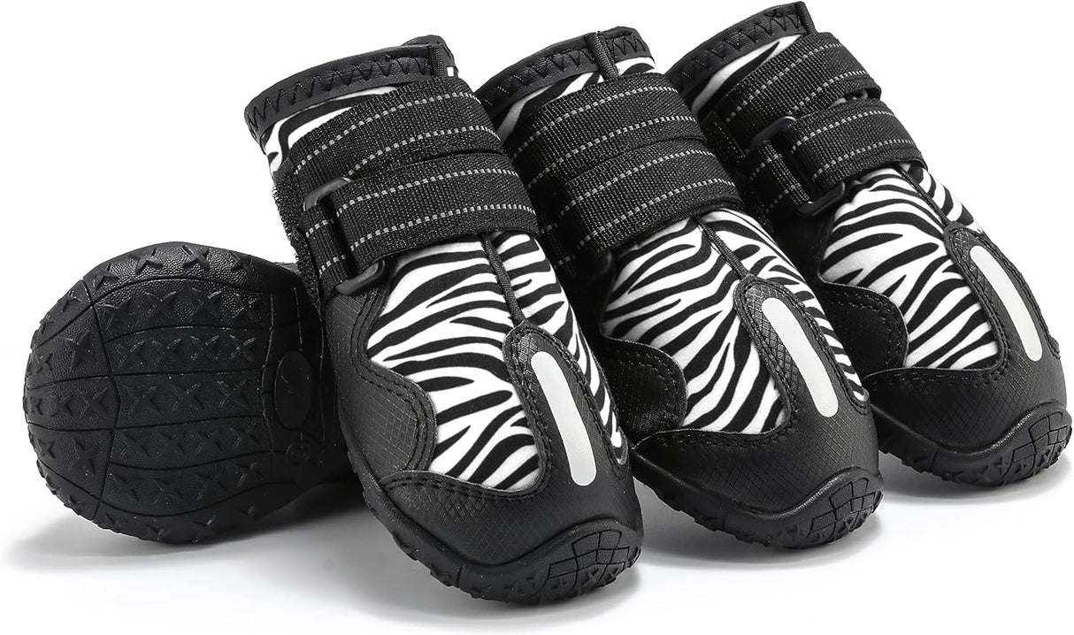 Botas impermeables para perros, botines para perros para pavimento caliente con suela antideslizante resistente y reflectante, zapatos para perros pequeños, medianos y grandes, 35 unidades