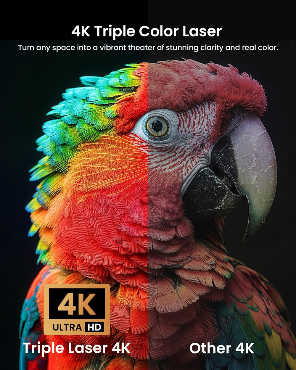 Proyector Ultra 4K JMGO N1S, 3000 lúmenes, HDR10, portátil