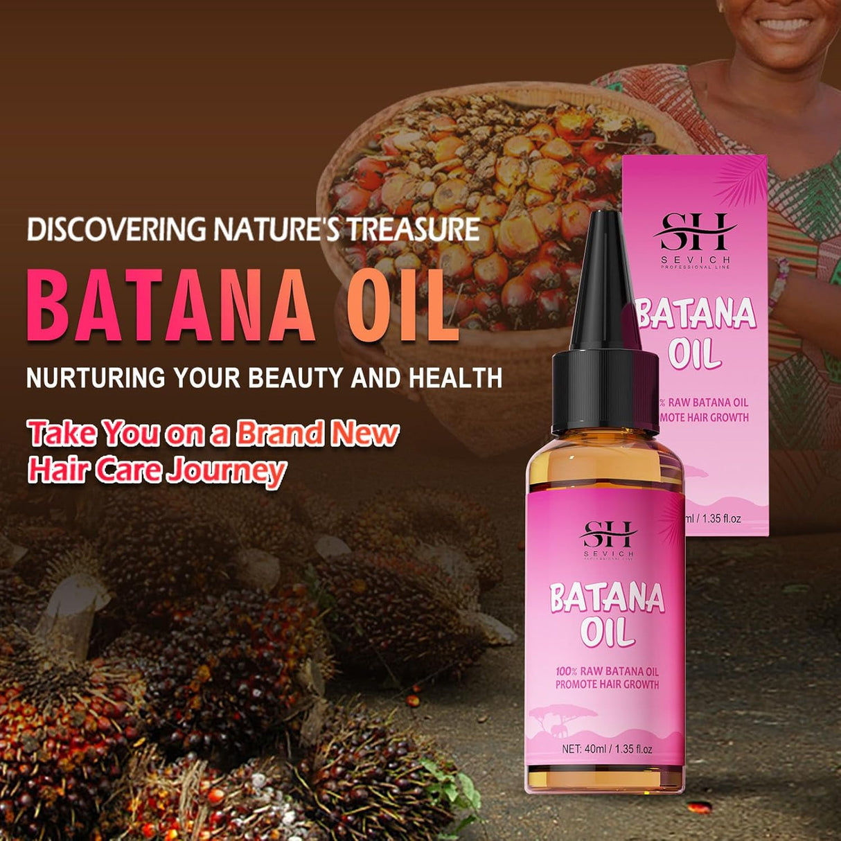 Aceite Batana 100% Natural SEVICH - Nutre y Repara Cabello 1.36 oz