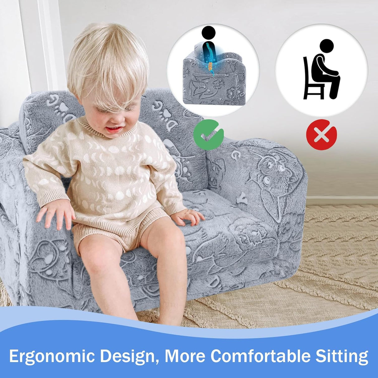 Silla cama plegable con manta para niños y niñas MeMoreCool