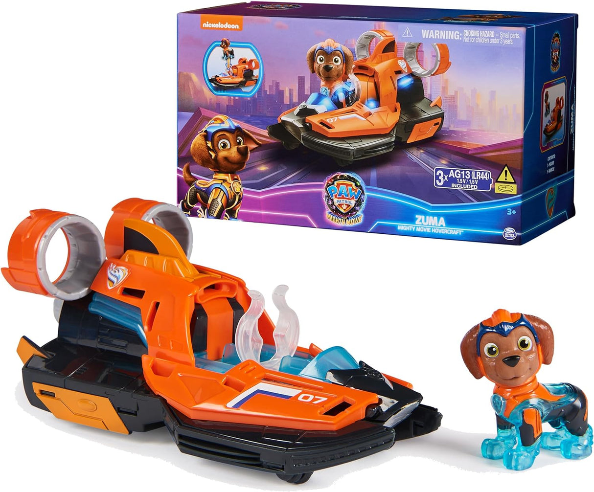 Película Paw Patrol Mighty: Bote Jet de Juguete con Zuma, Luces y Sonidos