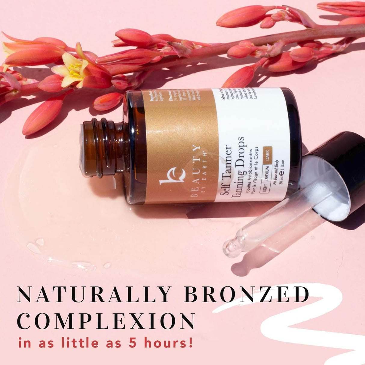 Gotas bronceadoras faciales ultra oscura Beauty by Earth