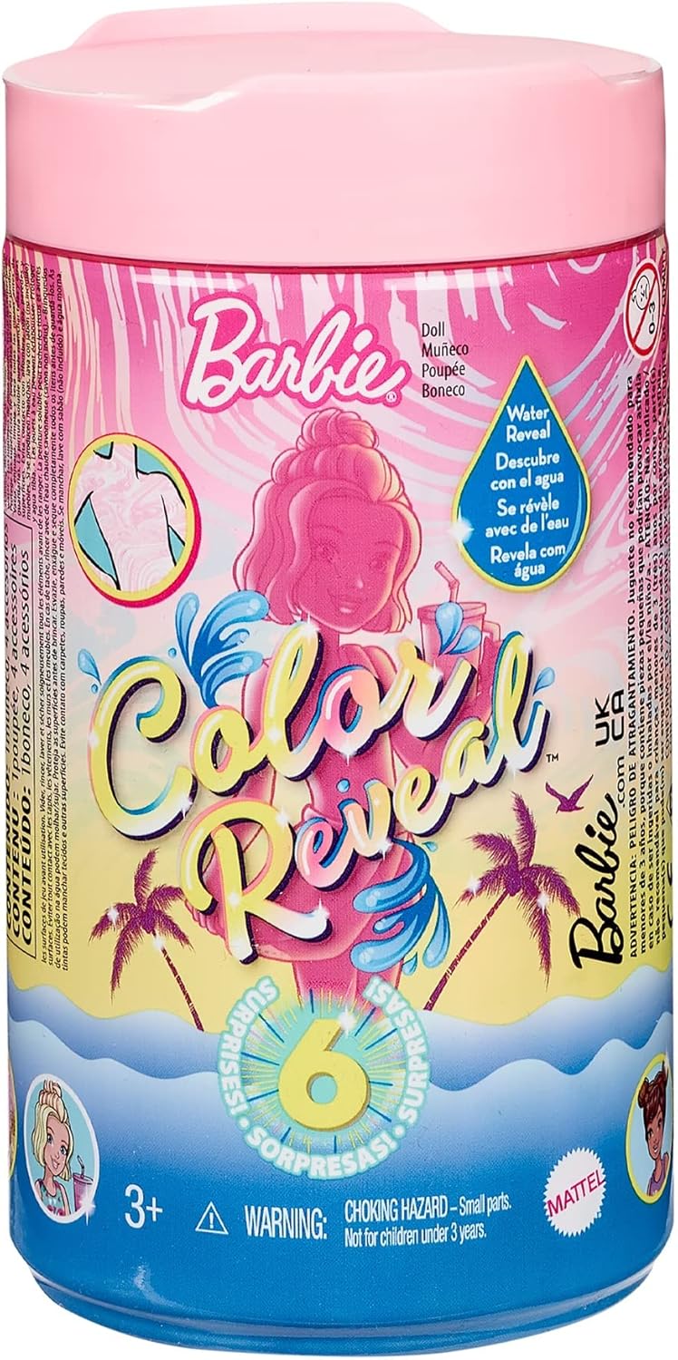 Barbie Chelsea Muñeca con 6 Sorpresas, Serie Arena y Sol