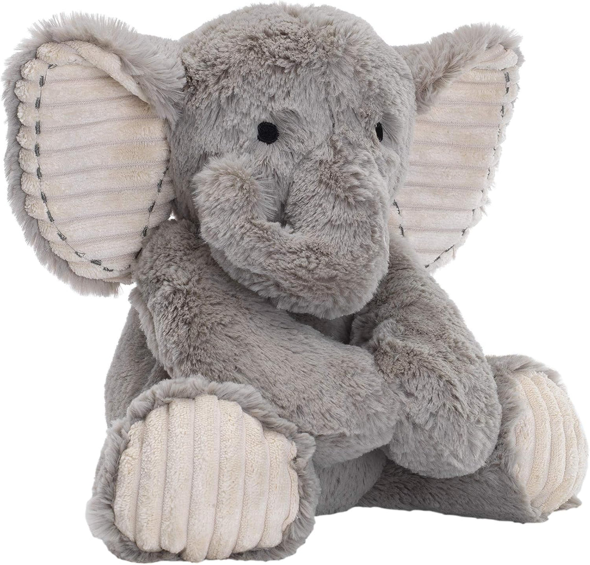 Lambs & Ivy Jungle Safari - Peluche de elefante de peluche gris Jett