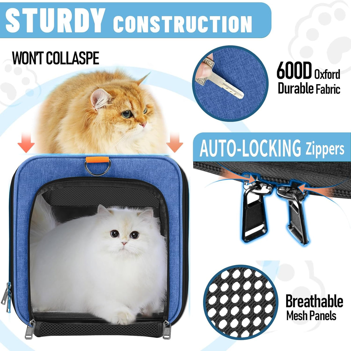 Transportín suave para gatos y perros pequeños, Yorkie, modelo 20lbs