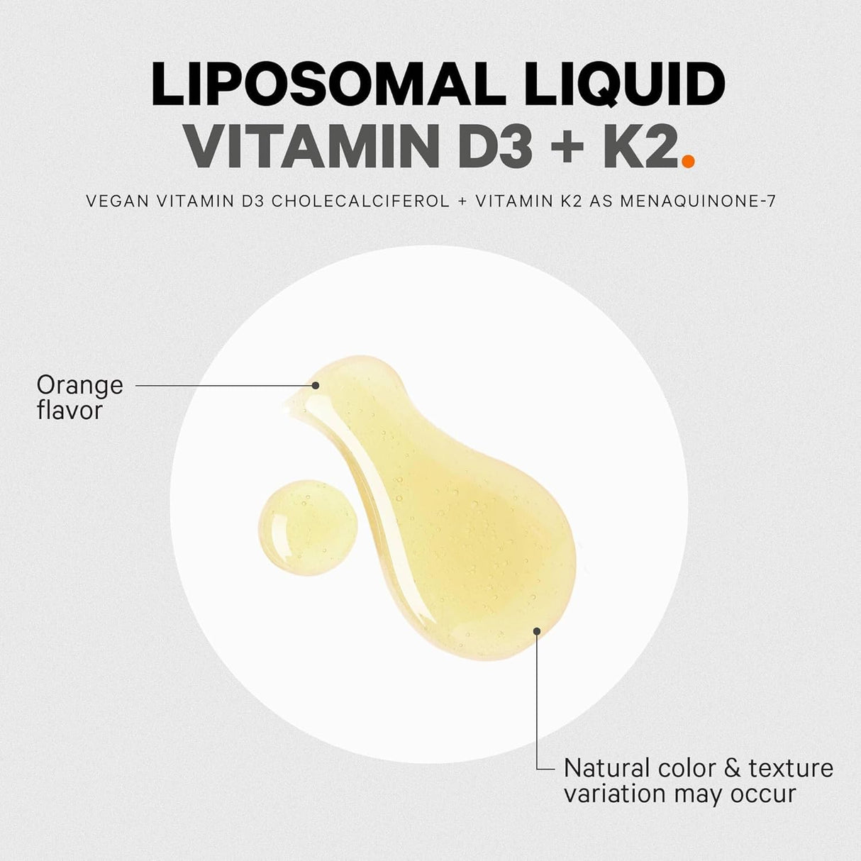 Suplemento líquido vitamina D3 K2 colecalciferol liposomal