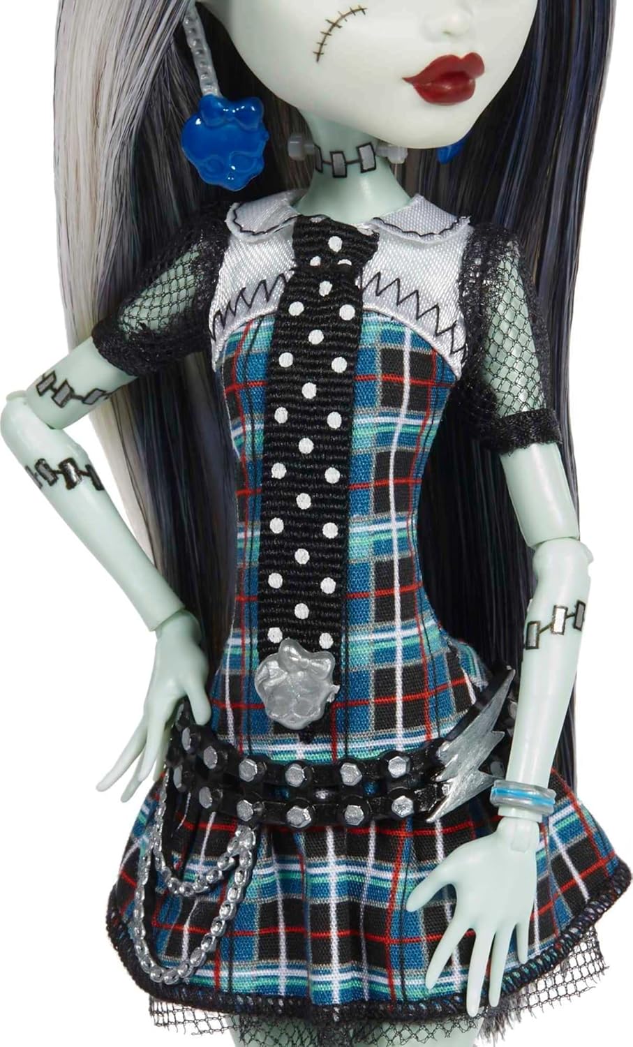 Muñeca Frankie Stein Monster High, moda original, accesorios, 10.5