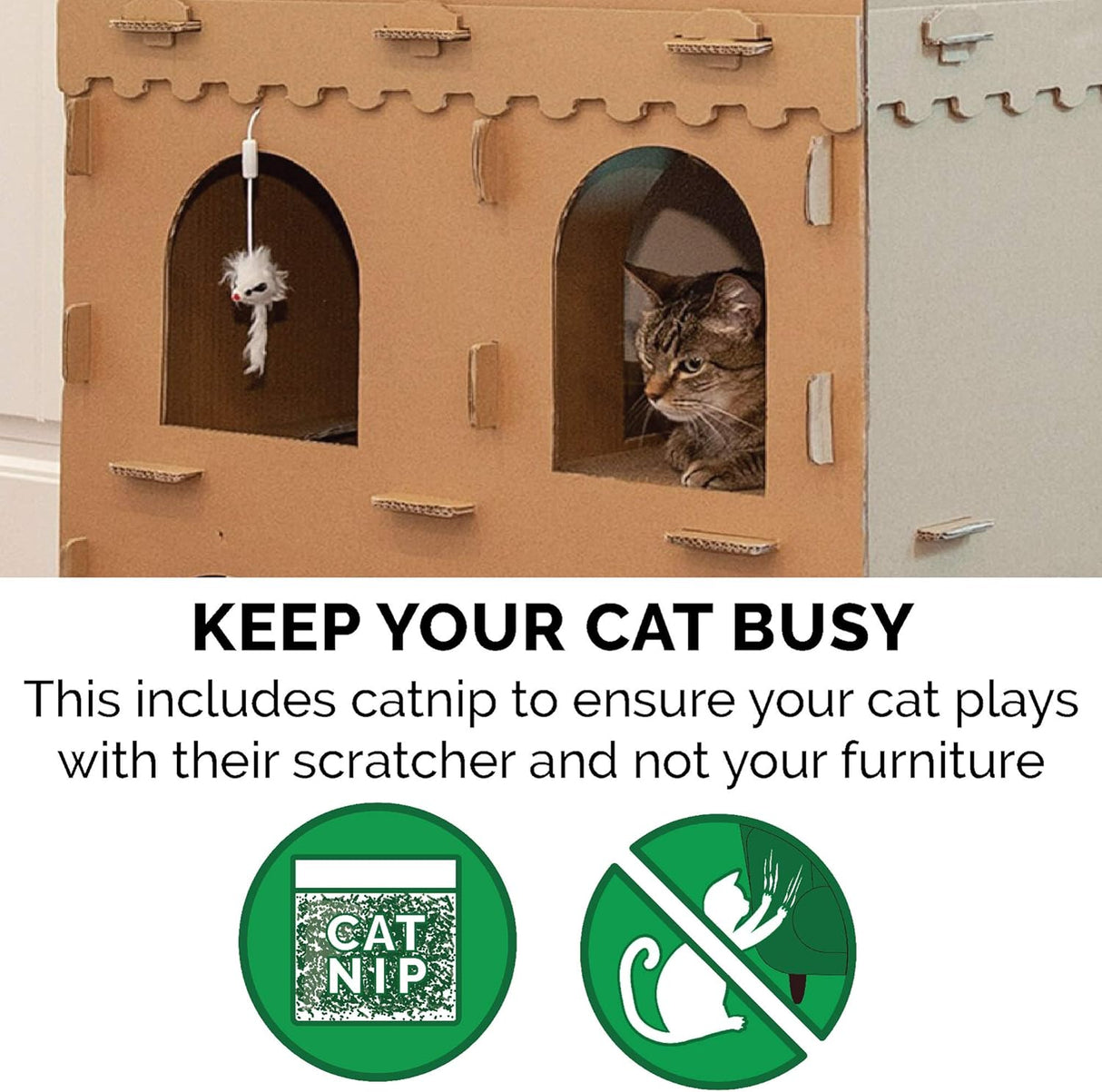 Muebles para gatos para Apartamento escondite cartón marrón