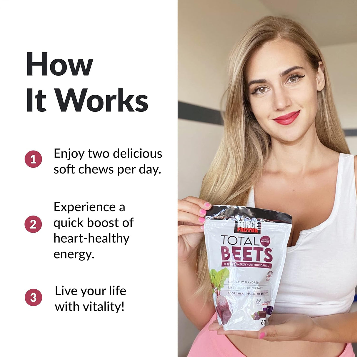 Suplemento Masticablesantioxidantes nitrato remolacha 60 und