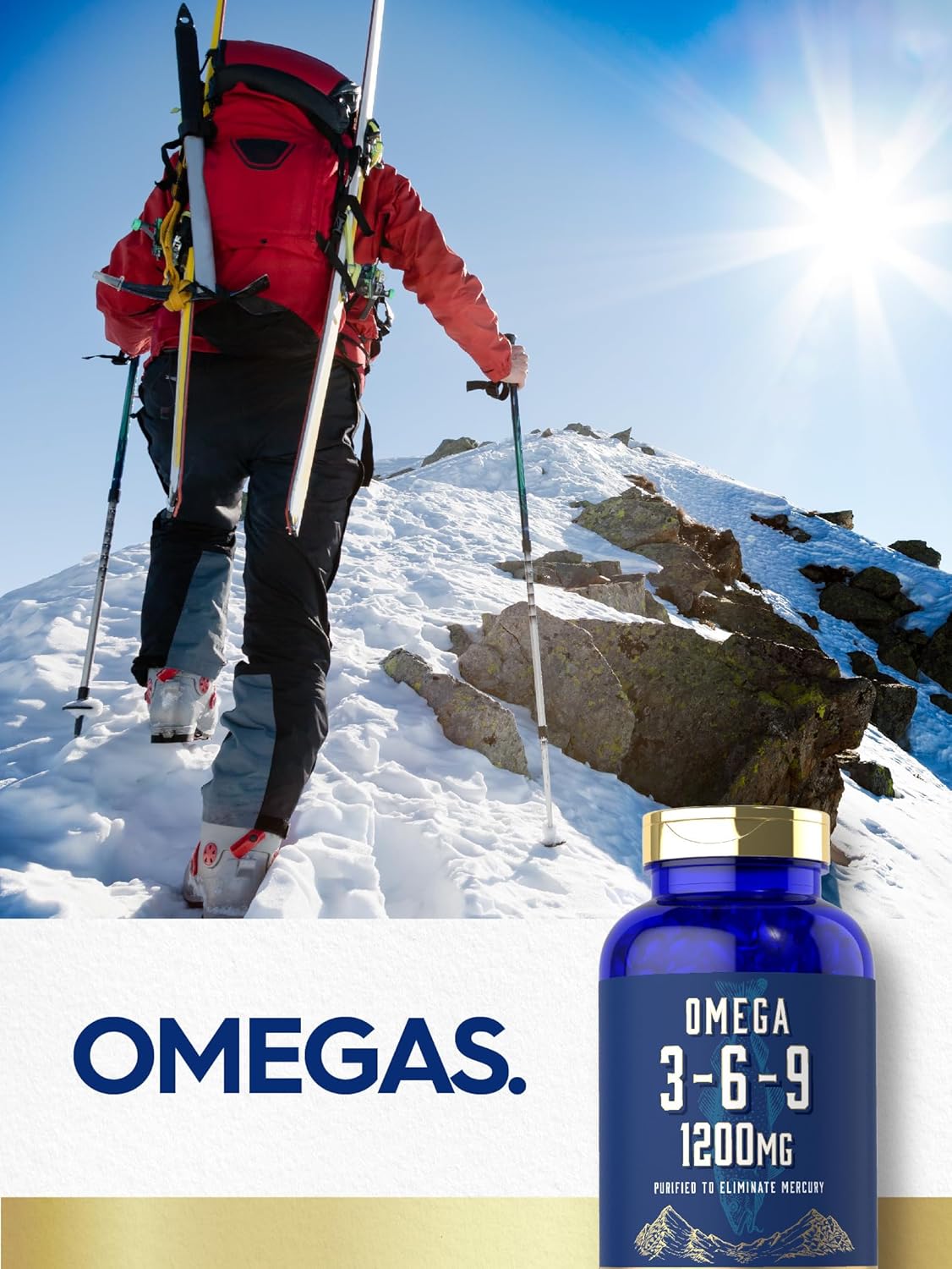 Omega 3-6-9 Carlyle 1200mg Suplemento 180 cápsulas