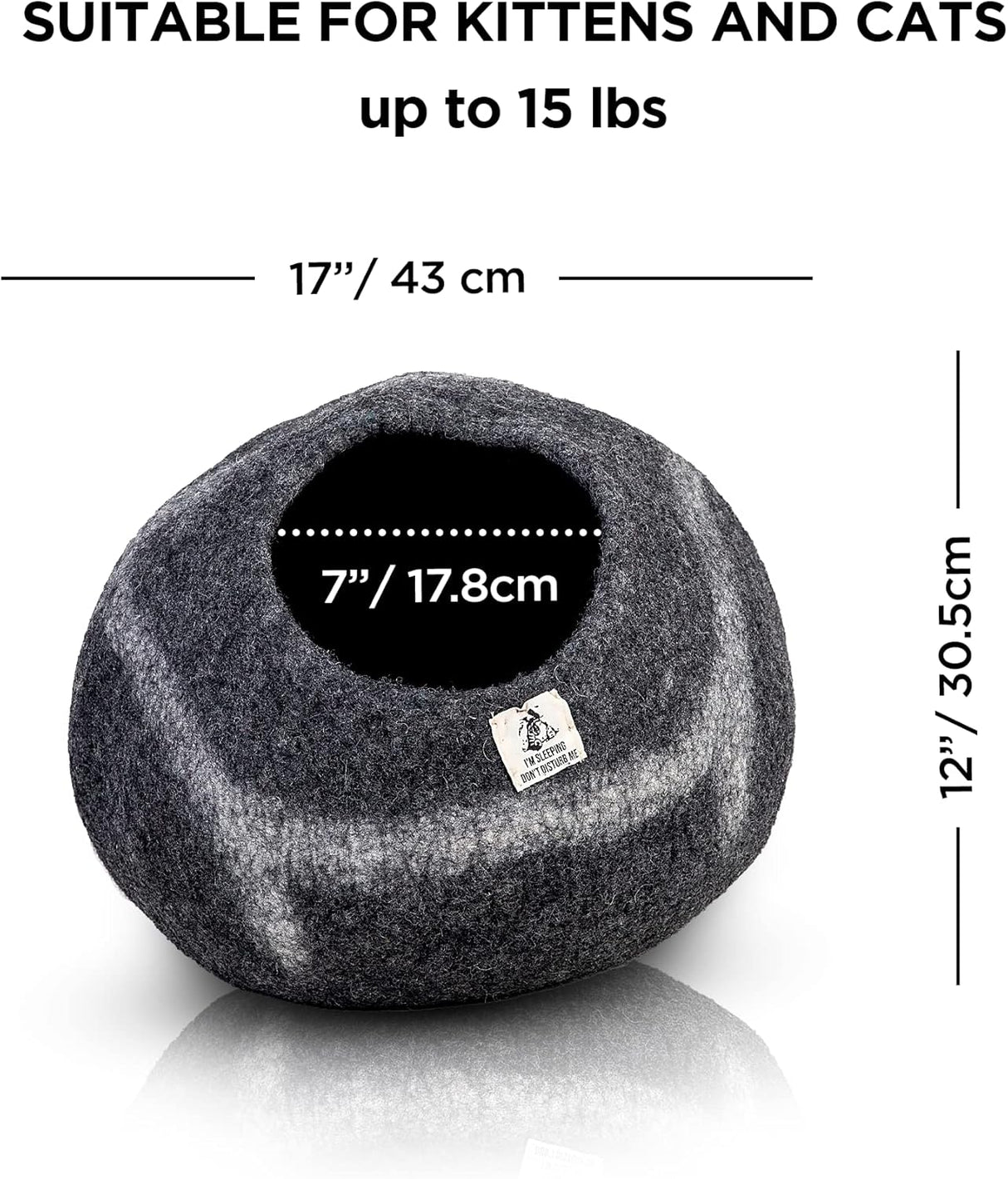 Cueva de Gato de Lana Merina Eco-Friendly - Woolygon - Plegable