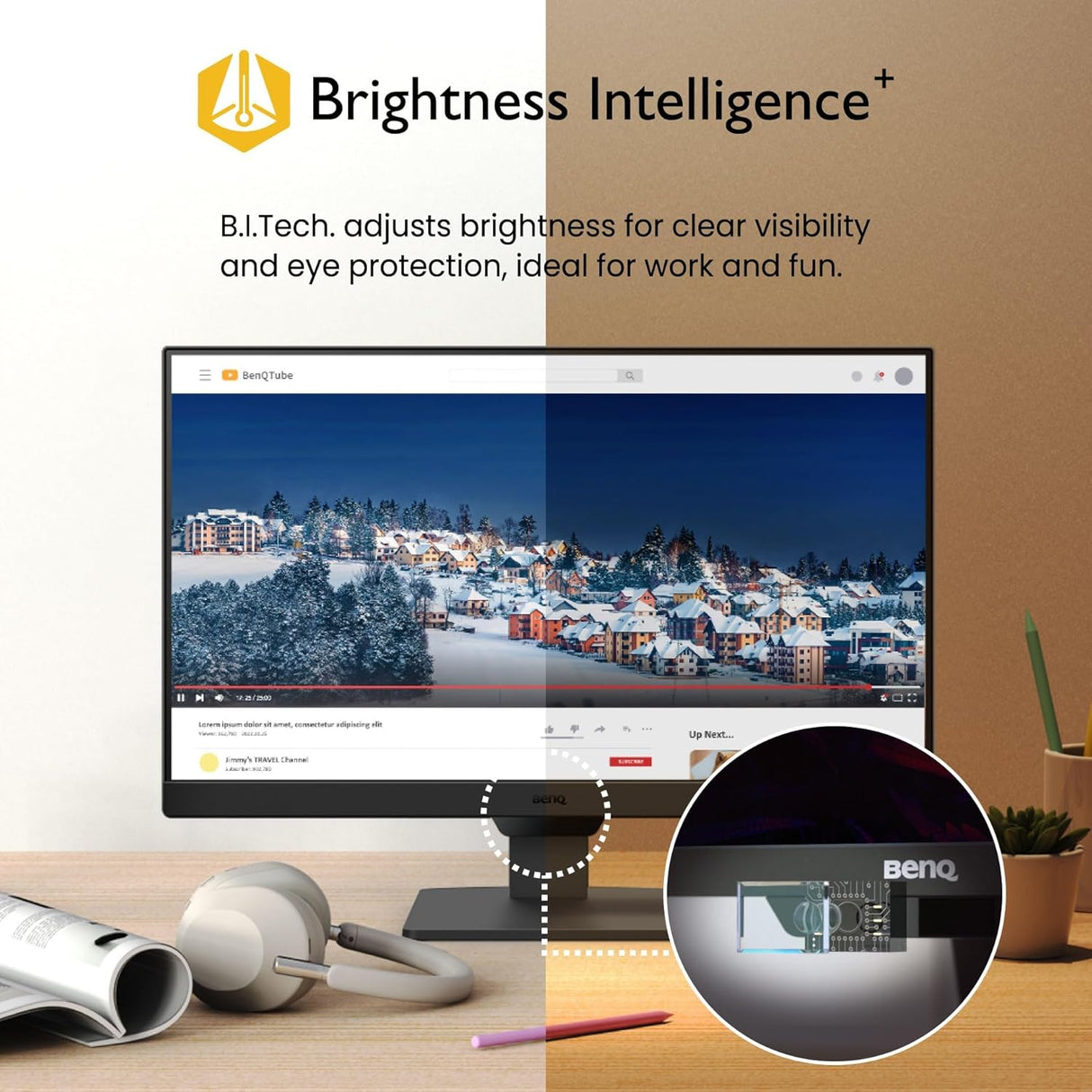 Monitor Gaming BenQ GW2490 24 FHD 100Hz IPS, Anti-Glare