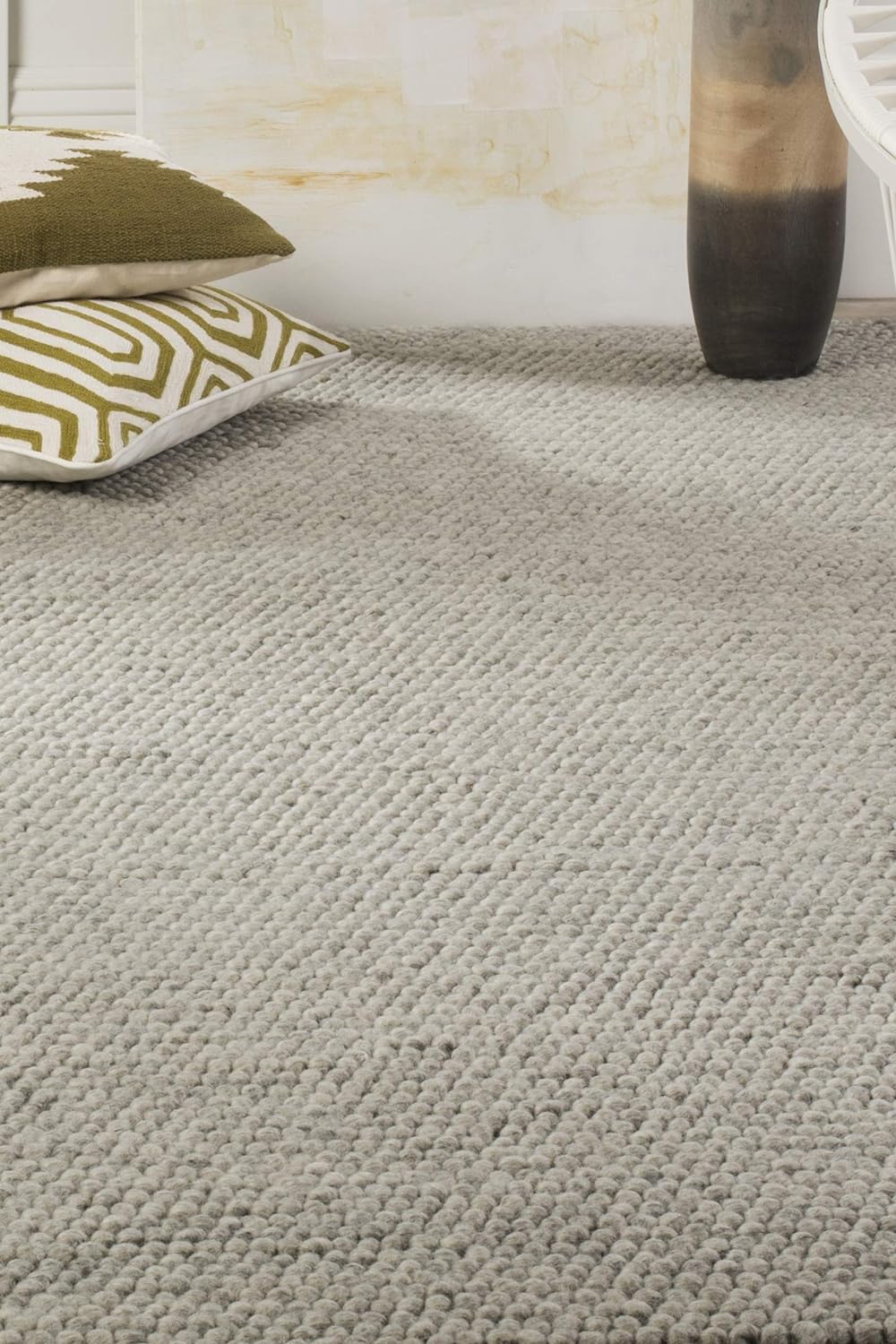 Alfombra de Área de Lana Hecha a Mano - Ideal para Áreas de Tráfico (NAT620C)