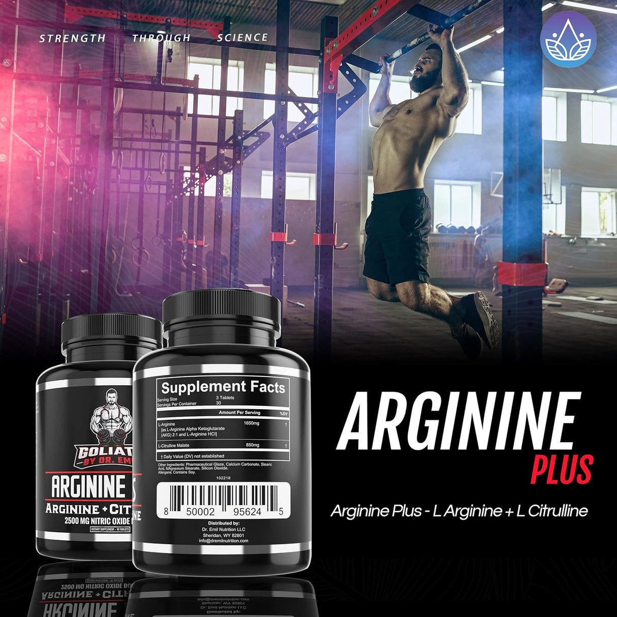 Suplemento ARGININE Plus - L arginina + L citrulina 2500 mg