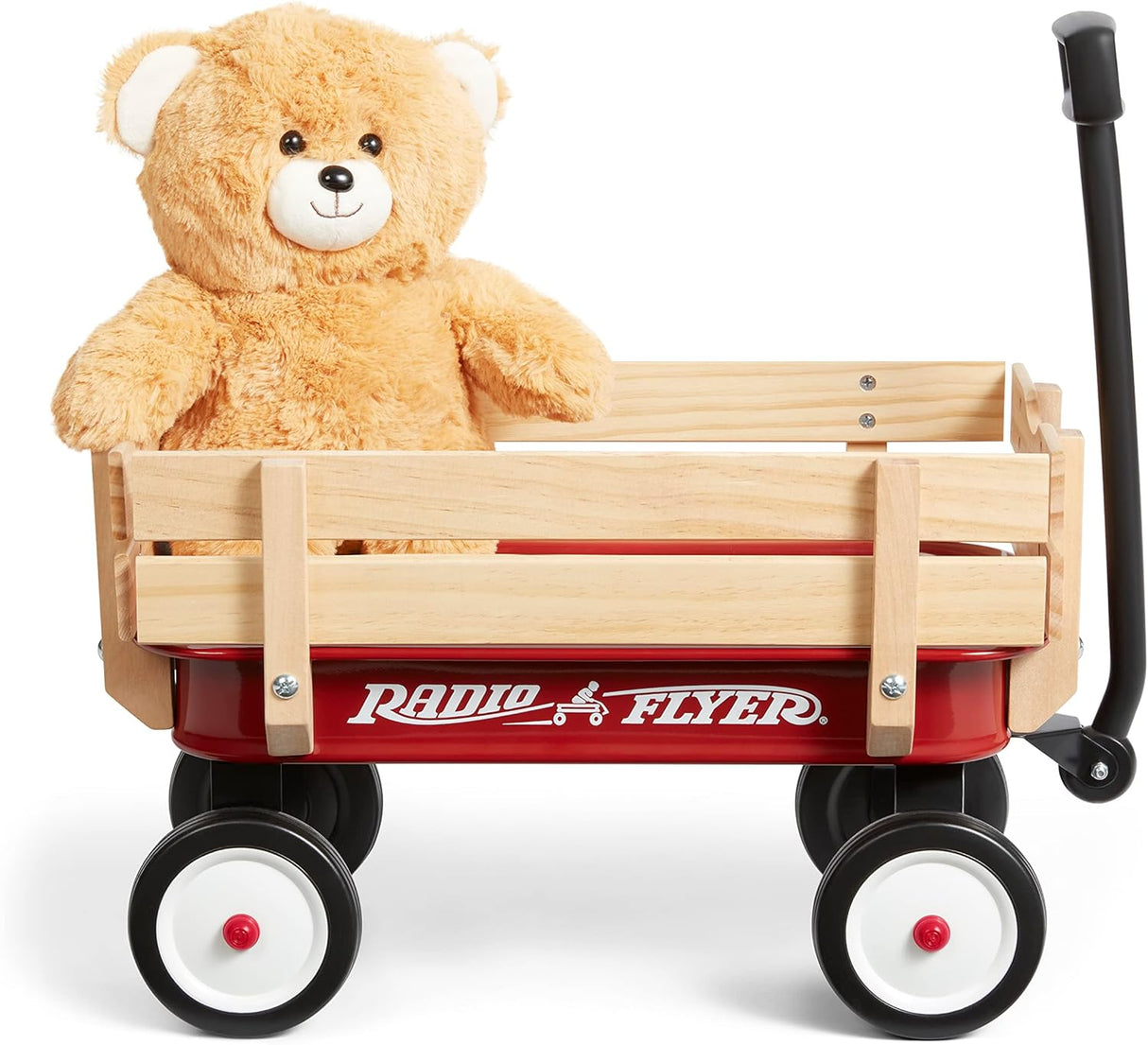 Wagon de Juguete de Acero y Madera Radio Flyer con Oso 19