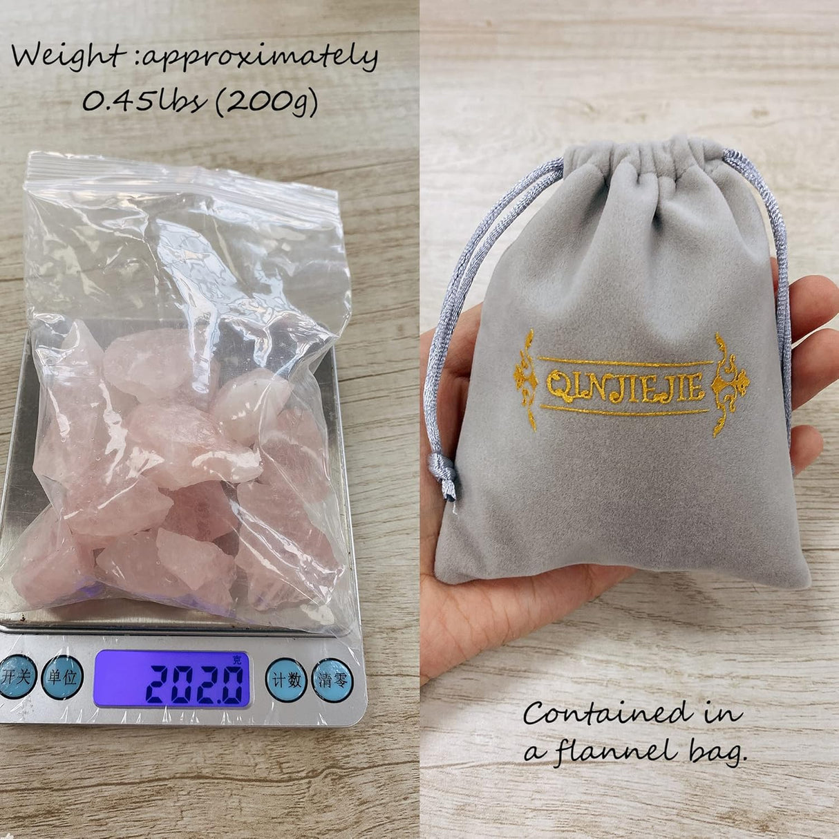 QINJIEJIE Piedras preciosas de Amazonita de cristal curativo