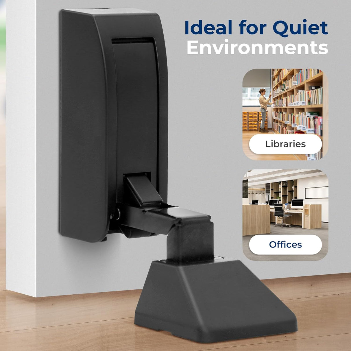 Tope hidráulico para puerta Serenelife, fácil instalación y silencioso