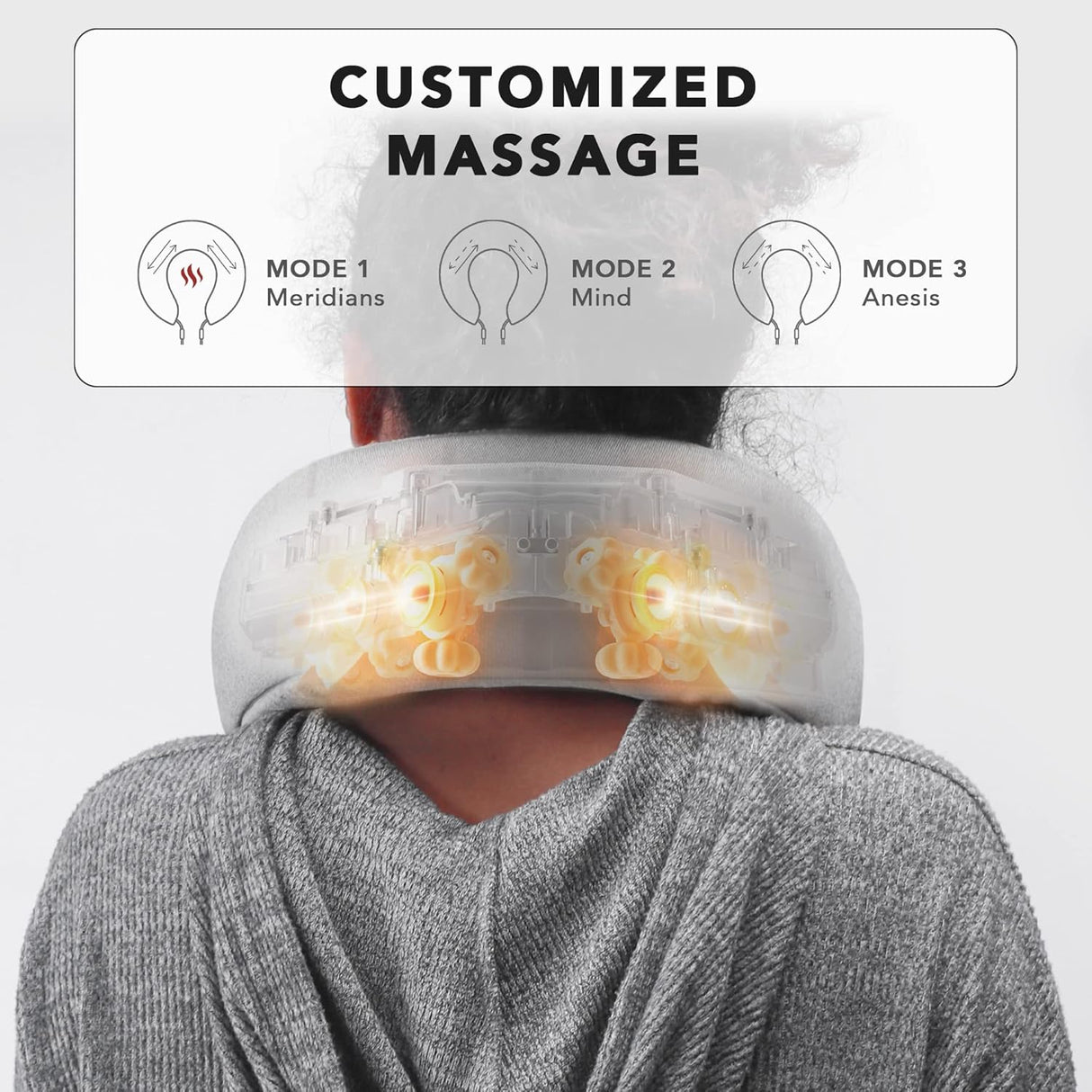 Masajeador de Cuello Breo iNeck3 Pro, Shiatsu, Calor, Portátil