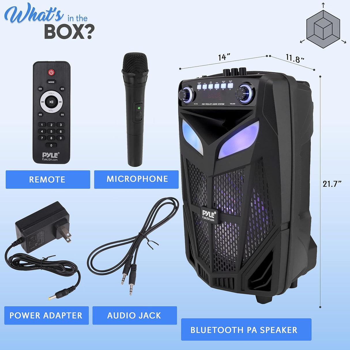 Parlantes  portátil Bluetooth de 800 W PYLE-PRO PPHP121WMB