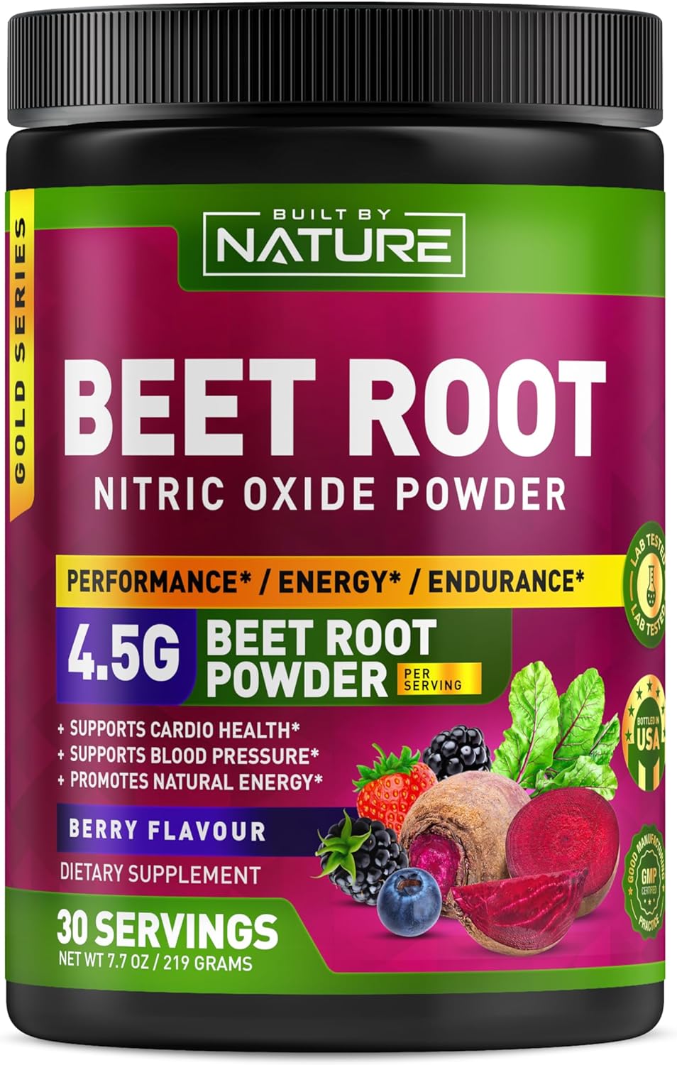 Suplemento en polvo de óxido nítrico de raíz de remolacha – Remolacha orgánica súper estimulante de rendimiento alimentario para circulación, energía, resistencia, flujo sanguíneo y salud cardíaca,