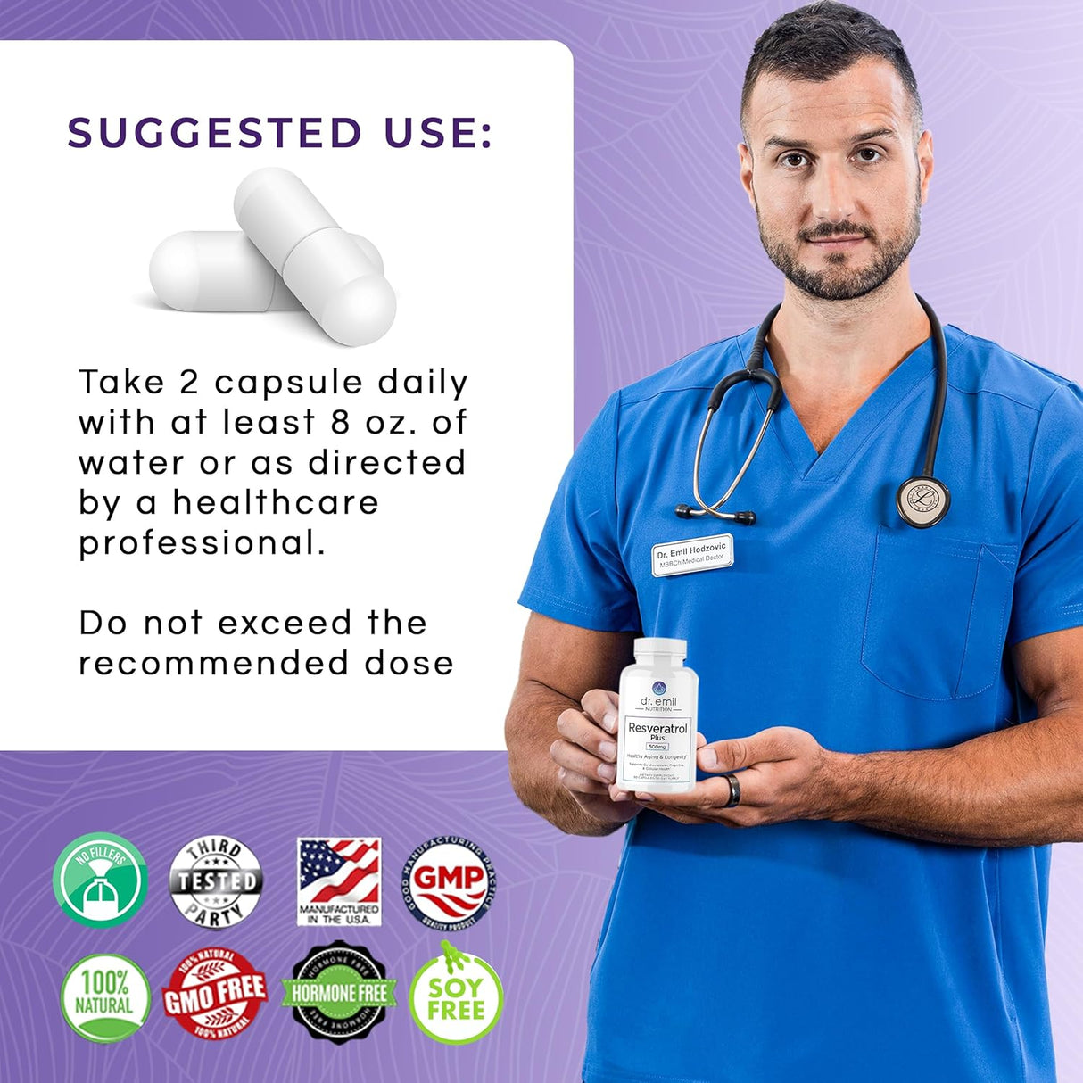 Suplemento de resveratrol para el envejecimiento saludable