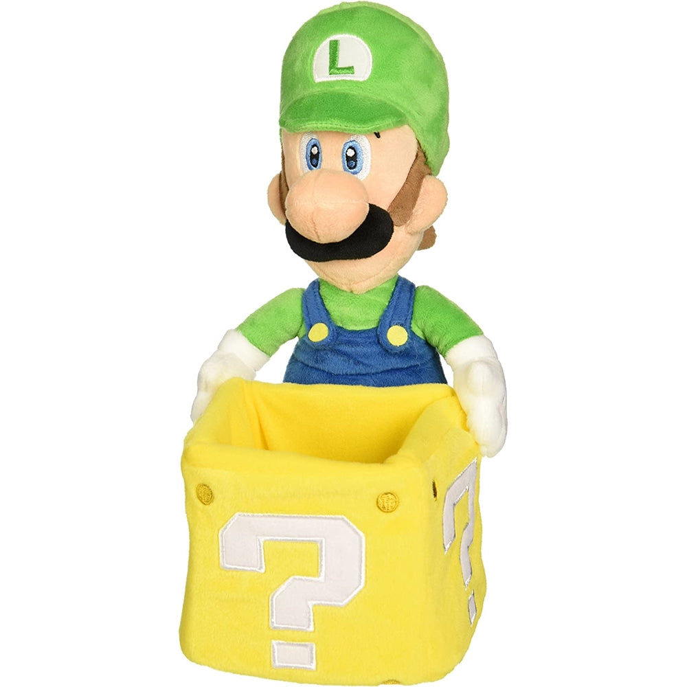 Peluche Super Mario Bros. Luigi Bloque de monedas 10 in