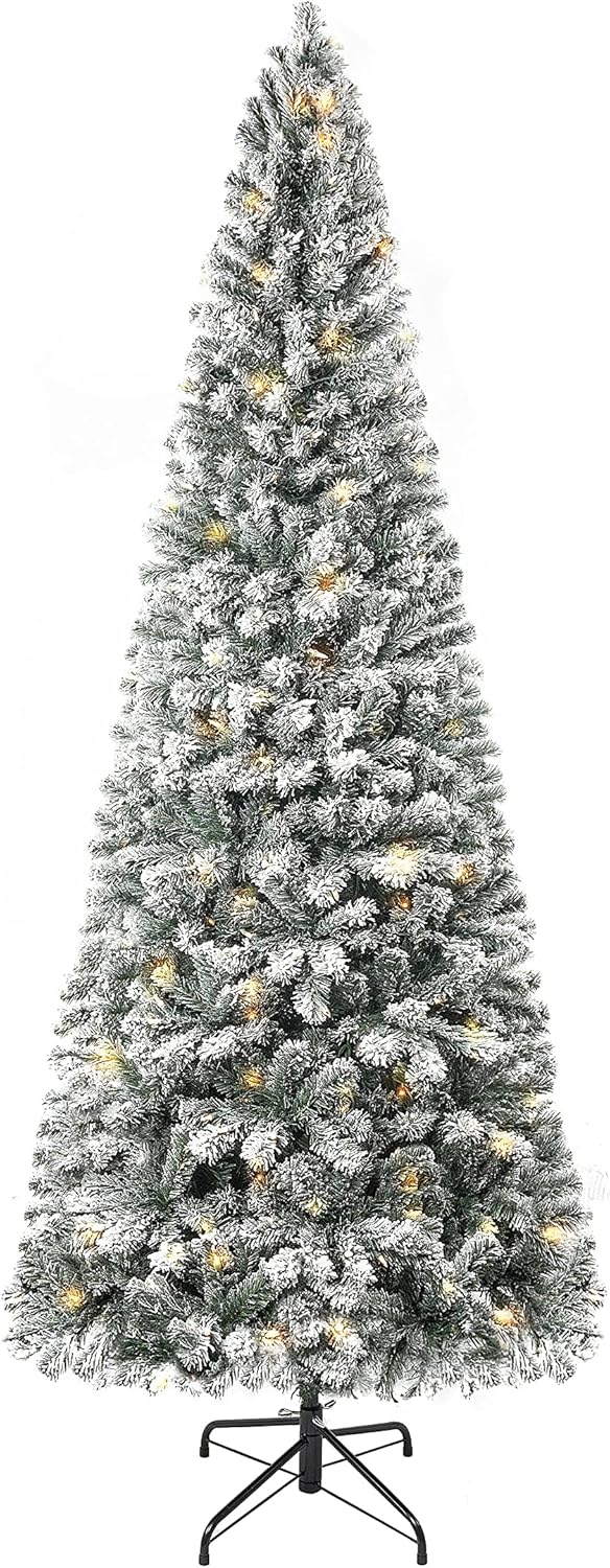 Árbol de Navidad Artificial 6.5ft Naomi Home, 250 luces, modelo Salzburg
