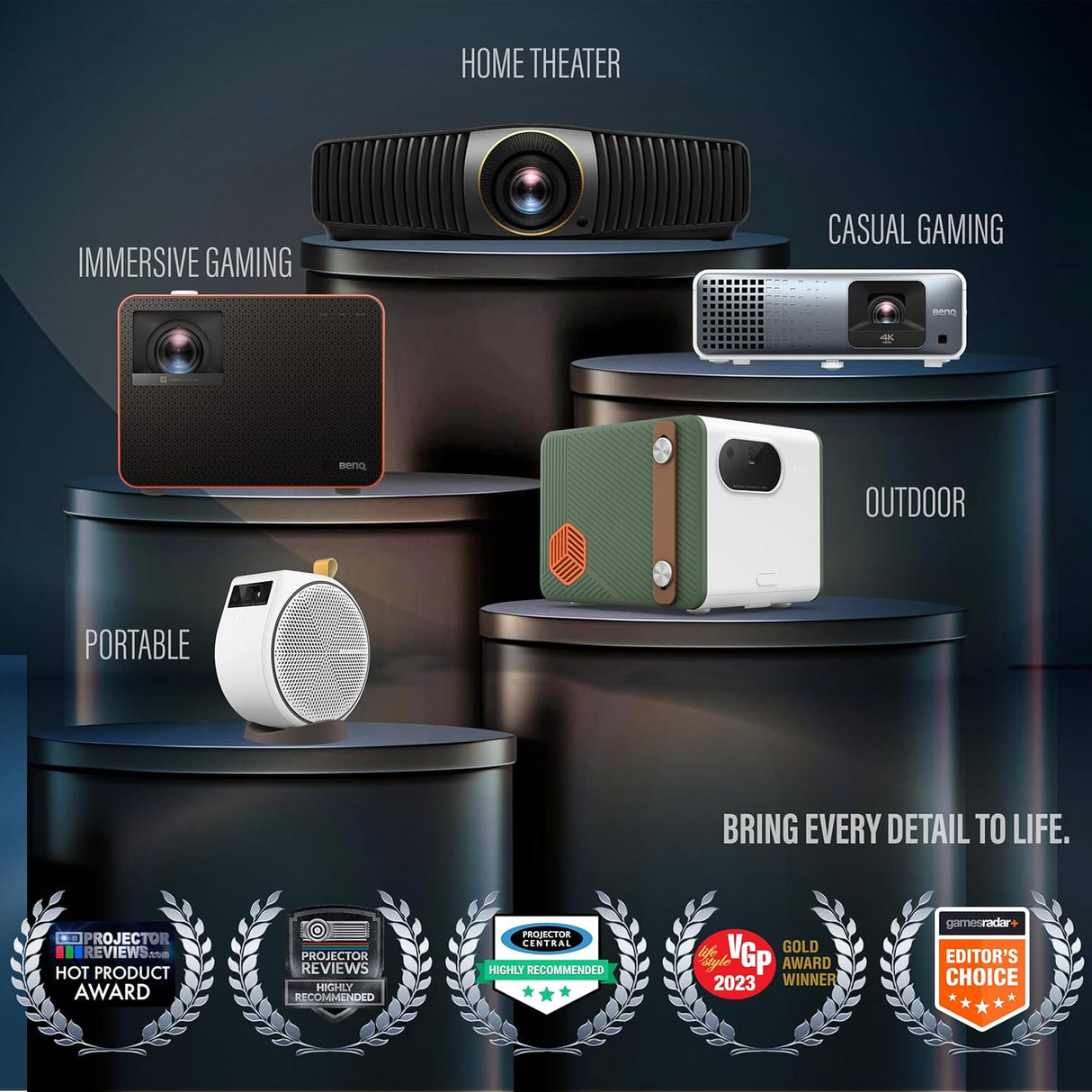 Proyector 4K para juegos BenQ X3100i | 3300 lúmenes, Android TV