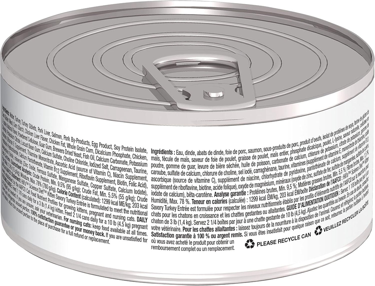 Alimento enlatado y picado para gatito, paquete de 24