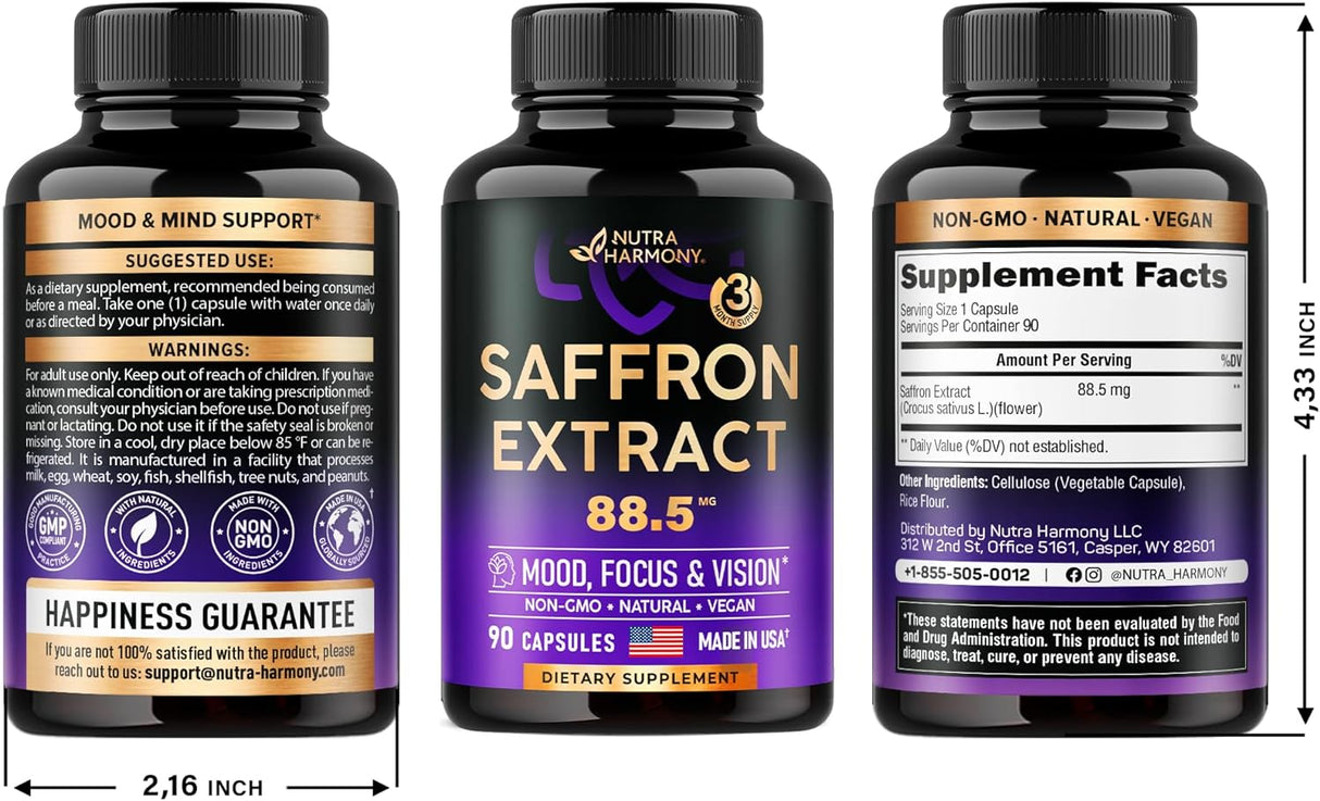 Suplementos naturales de azafrán Extracto de azafrán puro