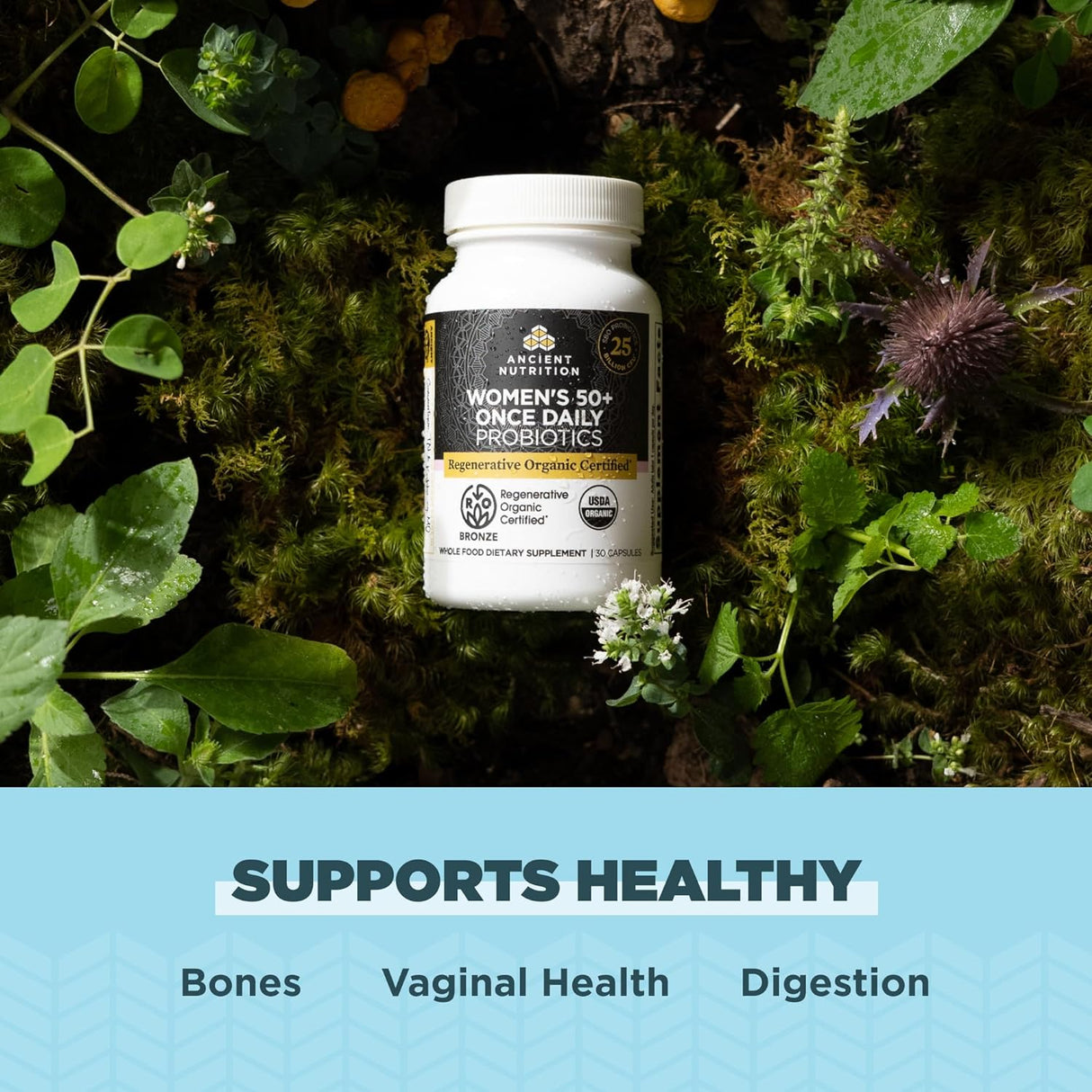 Probióticos regenerativos orgánicos para mujeres +50 años