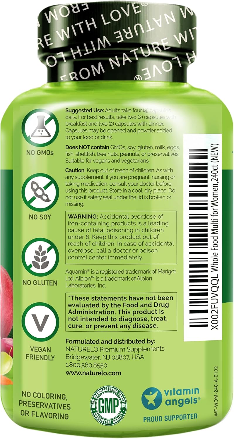 Suplemento Multivitamina con vitaminas, minerales extractos