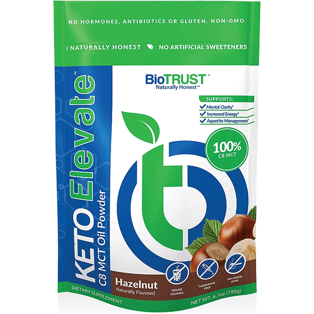Suplemento Keto Elevate aceite puro C8 MCT en polvo 20 porc