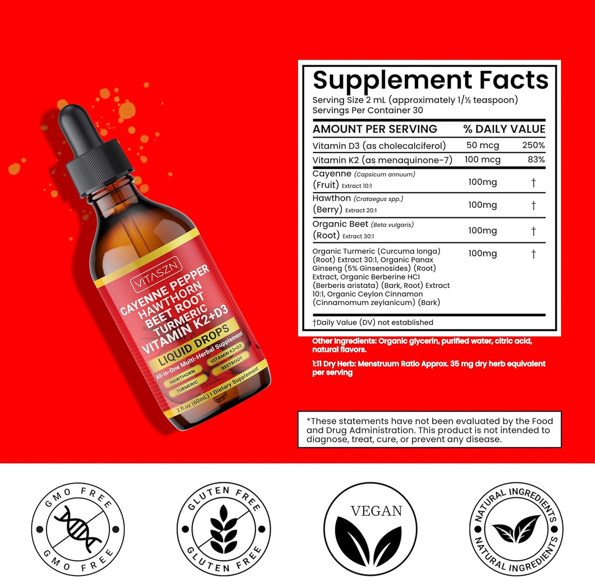 Salsa Cayena Drops Suplemento Líquido con Vitaminas 2oz
