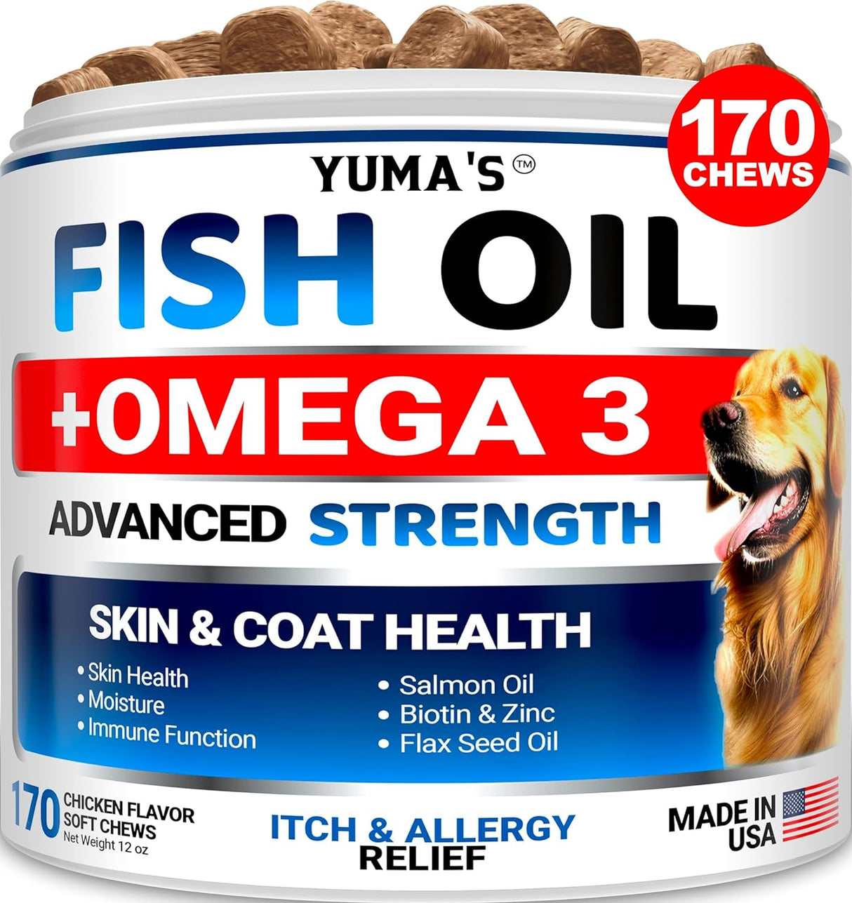 Aceite de pescado Omega 3 para perros – 170 unidades
