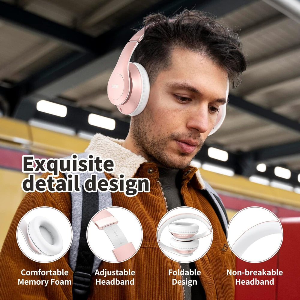 Auriculares Bluetooth Uliptz, 65H, 6EQ, HiFi, Plegables