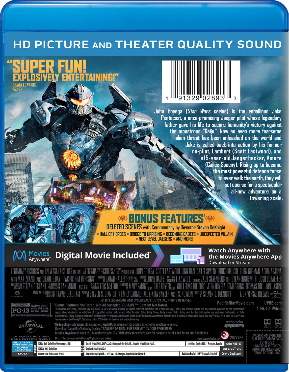 Levantamiento de Pacific Rim blue ray